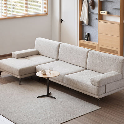 Modular Fabric Sofa Italian Style Removable Cream Chaise Corner Sofa Armrests and headrests are removable inner-llzhsf-sofa