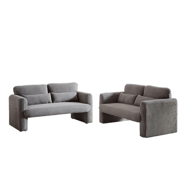 60"Corduroy Fabric Loveseat Sofa with 60"Loveseat Sofa, Modern Sofa with Support Pillow, for Apartment, Office, Living Room & BedroomMUTUKISPACE