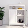 Bathroom standing storage with double shutter doors cabinet - WhiteMUTUKISPACE