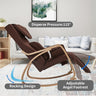 Full massage function - Air pressure - Comfortable Relax Rocking Chair, Lounge Chair Relax Chair with Cotton Fabric Cushion BrownMUTUKISPACE