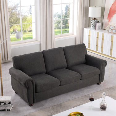 Versatile Chenille Three - Seater Sofa in Grey, Dark Grey, and WhiteMUTUKISPACE