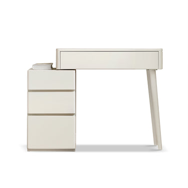 (With Stool) Dresser Table dresser solid table table desk top table dresser compact dresser accessories storage drawer White wood natural without mirrorMUTUKISPACE