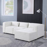 modular sofa Beige chenille fabric, simple and grand, the seat and back is very soft. this is also a KNOCK DOWN sofaMUTUKISPACE
