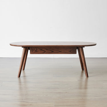Capsule centre table Low Table with drawers solid wood Top board Coffee table Easy to assemble Natural wood NaturalMUTUKISPACE