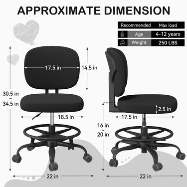 Adjustable 360° Swivel Kids Study Chair: Breathable Mesh & Silent Wheels FU01081MUTUKISPACE