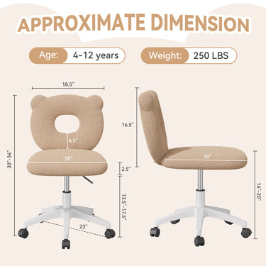 Bear - Shaped Desk Chair: Unique Design & Adjustable Height FU01087MUTUKISPACE