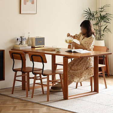 Elegant Chair in Natural Cherry Wood - Stylish & Durable Seating Hersa - 1624MUTUKISPACE