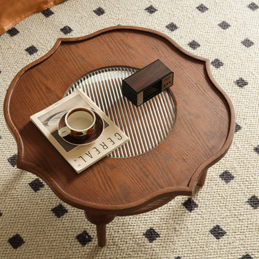 Elegant Brown Glass Coffee Table - Modern Coffee Table for Stylish Living Rooms Hersa - 1631MUTUKISPACE