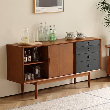 Stylish Black Brown Cabinet for Modern Home Storage Solutions Hersa - 1638MUTUKISPACE