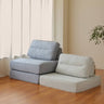 Elegant Beige and Light Blue Sofabed - Premium Cotton and Linen Upholstery Hersa - 1639MUTUKISPACE
