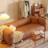 Luxurious Brown Solid Wood Sofa with Premium Genuine Leather and Down Filling Hersa - 1647MUTUKISPACE