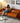 Luxurious Orange Genuine & Faux Leather Sofa with Plush Down Comfort Hersa-1648