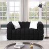 62.2length ,35.83" deepth ,human body structure for USA people, marshmallow sofa,boucle sofa ,BLACK color, 2 seaterMUTUKISPACE