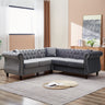 83.5 - Inch Oversized Corner Sofa, L - Shaped Sectional Couch, 5 - Seater Corner Sofas with 3 Pillows for Living Room, Bedroom, Apartment, OfficeMUTUKISPACE
