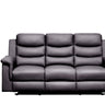 Reclining sofa with Middle Console Slipcover, Stretch 3 seat Reclining Sofa Covers (BLACK, 3 Seat Recliner Cover with Console) BLACK faux LeatherMUTUKISPACE