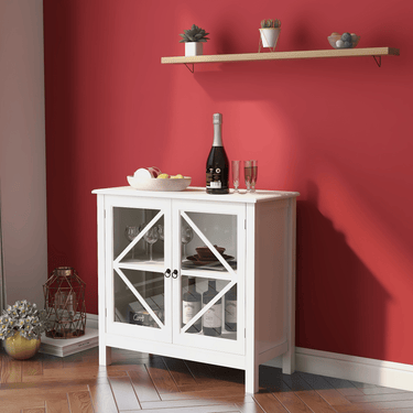 Kitchen cabinet with double glass doorsMUTUKISPACE