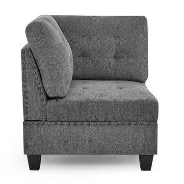 Corner Sofa for Modular Sectional,Grey Chenille (31.5"x31.5"x36.5")MUTUKISPACE
