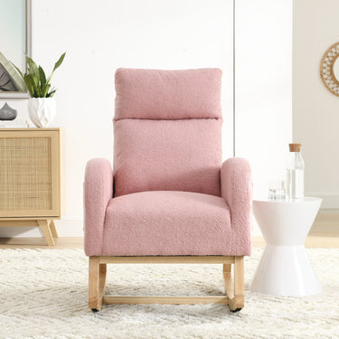 Welike 27.6"W Modern Accent High Backrest Living Room Lounge Arm Rocking Chair, Two Side Pocket(W83453340)MUTUKISPACE