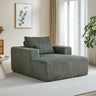 62.5 - Inch Corduroy foam Sofa Lounge Chair,No Assembly Required,Fluffy Modern Sleeper Chair for Indoor Living Room BedroomMUTUKISPACE
