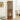 Lighted Glass Corner Curio Cabinet with Tempered Glass Door, Oak Bar Display Cabinet with Adjustable Shelves, Modern Corner Display Cabinet with BulbMUTUKISPACE