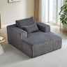 62.5 - Inch Corduroy foam Sofa Lounge Chair,No Assembly Required,Fluffy Modern Sleeper Chair for Indoor Living Room BedroomMUTUKISPACE