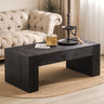 Living Room Wood Table, Versatile Table ,Black Wood Coffee Table,Modern Black Solid Wood Coffee TableMUTUKISPACE