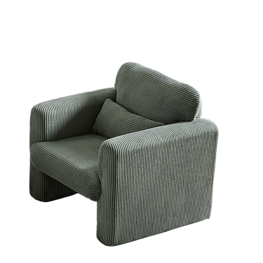 33"Corduroy Fabric Single Sofa, Modern Lounge Chairs Single Sofa with Support Pillow, for Apartment, Office, Living Room & BedroomMUTUKISPACE