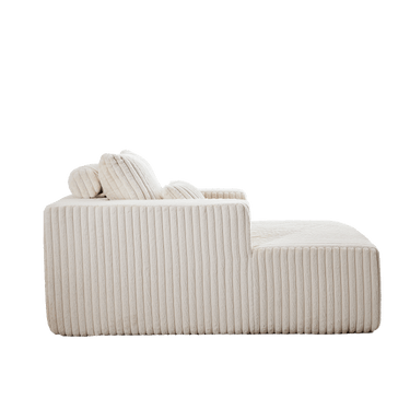 62.5 - Inch Corduroy foam Sofa Lounge Chair,No Assembly Required,Fluffy Modern Sleeper Chair for Indoor Living Room BedroomMUTUKISPACE
