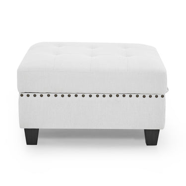 Ottoman for Modular Sectional,Ivory(25.5"x31.5"x19")MUTUKISPACE