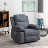 Power Recliner Chair with Adjustable Massage Function, Velvet Electric Power Chair for Elderly with One Side Pockets, Recliner Chair with Heating System for Living Room,Dark GrayMUTUKISPACE