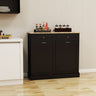 Two Drawers and Two - Compartment Tilt - Out Trash Cabinet Kitchen Trash Cabinet - BlackMUTUKISPACE