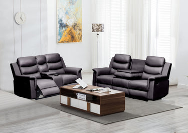 Reclining sofa with Middle Console Slipcover, Stretch 3 seat Reclining Sofa Covers (BLACK, 3 Seat Recliner Cover with Console) BLACK faux LeatherMUTUKISPACE
