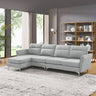 Modern Sofa 3 - Seat Couch with Stainless Steel Trim and Metal Legs for Living Room,New package compression sofa technology,grayMUTUKISPACE