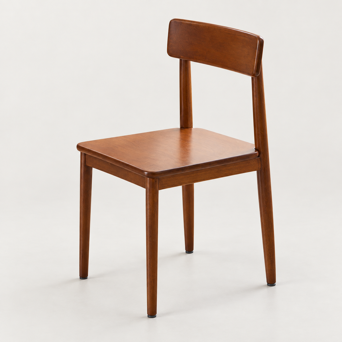 Solid Wood Dining Chair — studio presentation with AI-edited background
