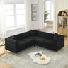 81.5 - Inch Oversized Corner Sofa, L - Shaped Sectional Couch, 5 - Seater Corner Sofas with 3 Cushions for Living Room, Bedroom, Apartment, OfficeMUTUKISPACE