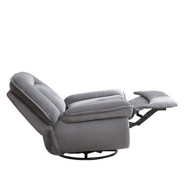 360 Degree Corduroy Swivel Upholstered Manual Recliner Chair,Theater Recliner Sofa,Nursery Glider Rocker for Living RoomMUTUKISPACE