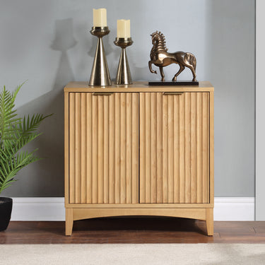 Storage Cabinet with 2 Doors and Adjustable Shelves, Kitchen Cabinet , Wooden Buffet Cabinet for Living Room, Bedroom, Dining Room,NaturalMUTUKISPACE