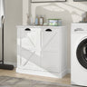 Two - Compartment Tilt - Out Laundry Sorter Cabinet - WhiteMUTUKISPACE