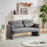 60"Corduroy Fabric Sofa, Modern Lounge Chairs Loveseat Sofa with Support Pillow , for Apartment, Office, Living Room & BedroomMUTUKISPACE
