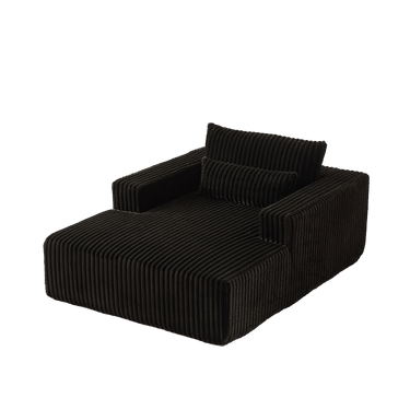 75 - Inch Corduroy foam Sofa Lounge Chair,No Assembly Required,Fluffy Modern Sleeper Chair for Indoor Living Room BedroomMUTUKISPACE