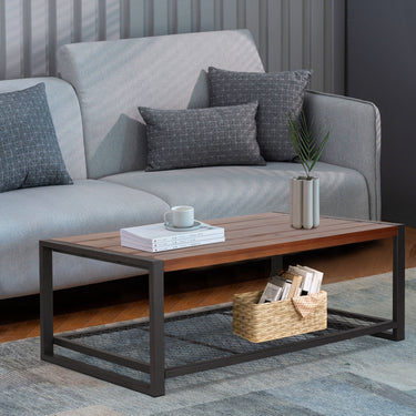 Console Coffee Table with a Natural Reclaimed Wood Finish, for Living roomMUTUKISPACE