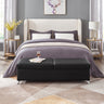 56.7" Bed Bench with Storage Black LeatherMUTUKISPACE