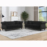 80" Chesterfield Sofa Black Velvet for Living Room, 3 Seater Sofa Tufted Couch with Rolled Arms and Nailhead for Living Room, Bedroom, Office, Apartment, 3S With 3SMUTUKISPACE