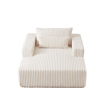 75 - Inch Corduroy foam Sofa Lounge Chair,No Assembly Required,Fluffy Modern Sleeper Chair for Indoor Living Room BedroomMUTUKISPACE