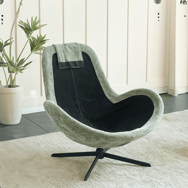 Pile Personal Chair Fabric Reclining Chair Beige Yellow Green dlo - 017 - chairMUTUKISPACE