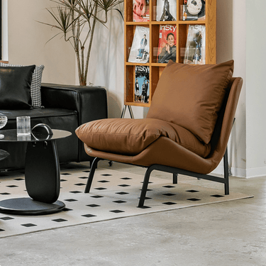Single Air Leather chair Brown Orange Green Gray Beige Black dlo - 021 - chairMUTUKISPACE