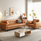 1-seater 2-seater sofa 3-seater sofa My Synthetic Leather Brown Gray Beige Orange Green Black Black Yellow Blue dlo-027-sofa