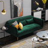 Velvet 1 seater 2 seater sofa 3 seater sofa pile green yellow gray blue pink dlo - 029 - sofaMUTUKISPACE