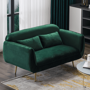 Velvet 1 seater 2 seater sofa 3 seater sofa pile green yellow gray blue pink dlo - 029 - sofaMUTUKISPACE
