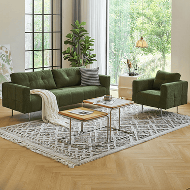 Corduroy 1 seater 2 seater sofa 3 seater sofa corduroy green yellow beige gray brown dlo - 031 - sofaMUTUKISPACE